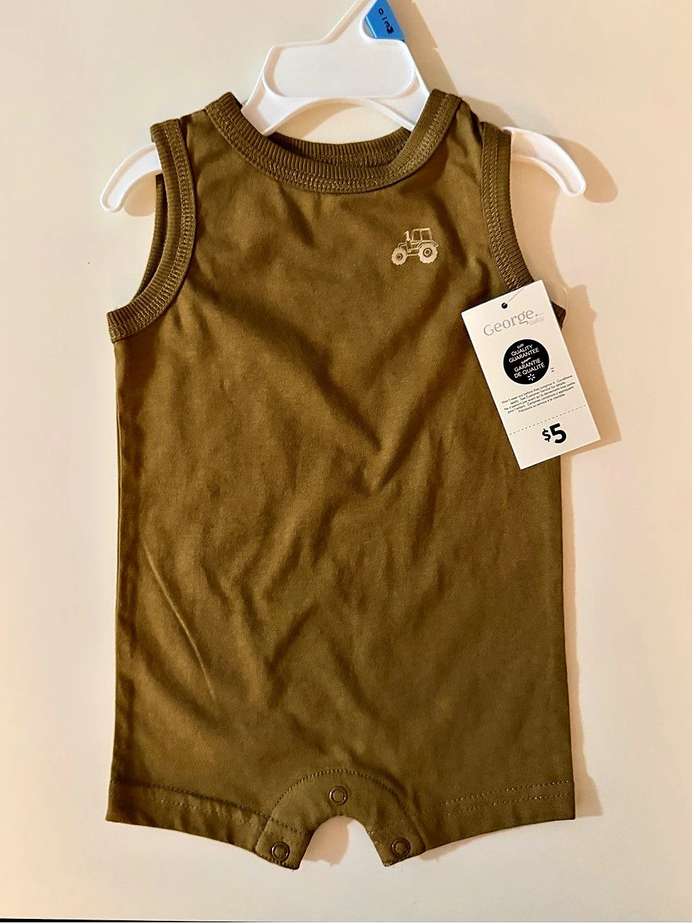 George Sleeveless Romper in Brown NWT